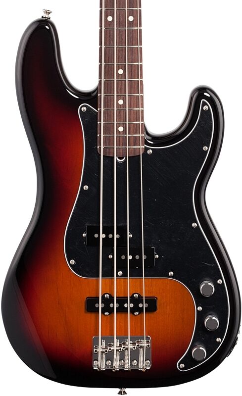 Fender American Performer Precision Bass Electric Bass Guitar, Rosewood Fingerboard (with Gig Bag), 3-Tone Sunburst, Body Straight Front