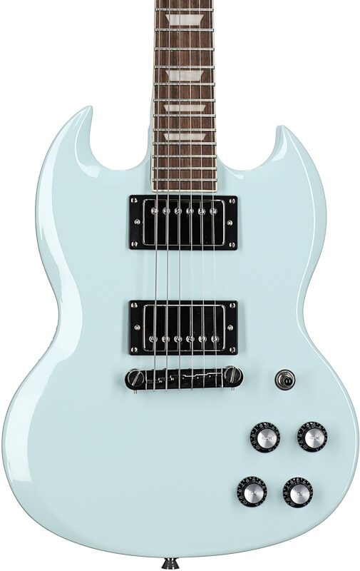 Epiphone Power Player SG Electric Guitar (with Gig Bag), Ice Blue, Body Straight Front