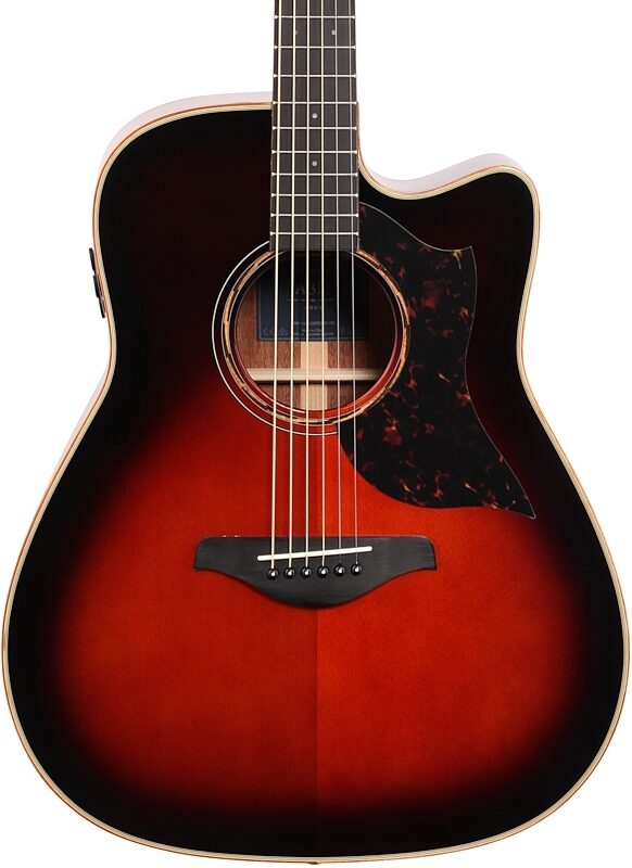 Yamaha A3M Acoustic-Electric Guitar, with Gig Bag, Tobacco Brown Sunburst, Body Straight Front