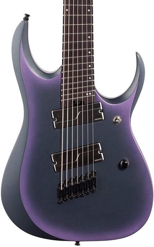 Ibanez RGD71ALMS Axion Label Electric Guitar, 7-String, Black Aurora Burst, Body Straight Front