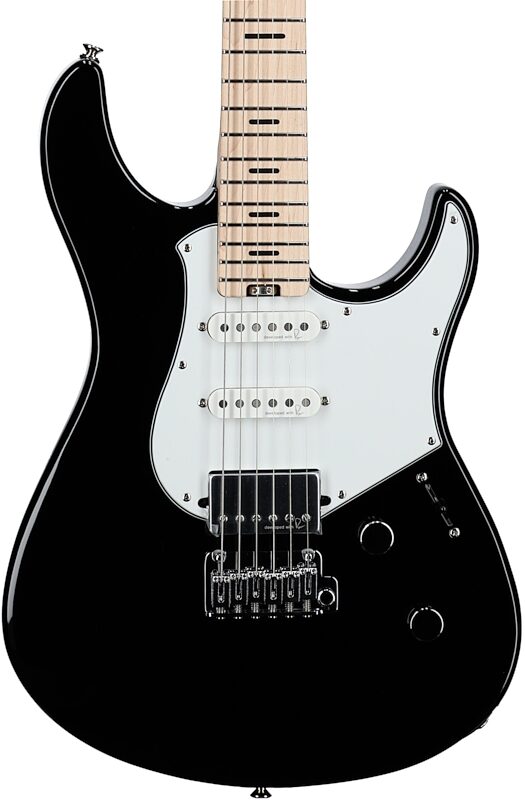 Yamaha Pacifica Standard Plus PACS+12M Electric Guitar, Maple Fingerboard (with Gig Bag), Black, Body Straight Front