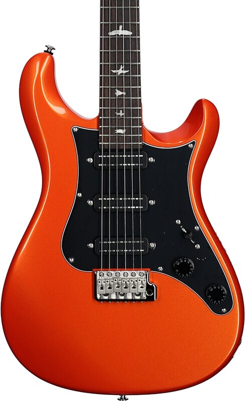 PRS Paul Reed Smith SE NF3 Electric Guitar, Rosewood Fingerboard (with Gig Bag), Metallic Orange, Body Straight Front