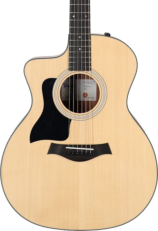 Taylor 114ce Grand Auditorium Acoustic-Electric Guitar, Left-Handed (with Gig Bag), Natural, Body Straight Front
