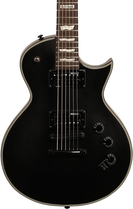 ESP LTD EC-256 Electric Guitar, Black Satin, Body Straight Front