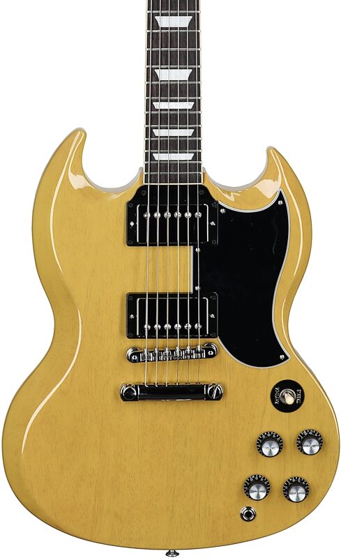 Gibson SG Standard '61 Custom Color Electric Guitar (with Case), TV Yellow, Body Straight Front