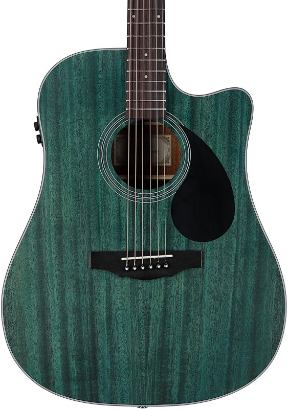Kepma K3 Series D3-130 Acoustic-Electric Guitar, Trans Blue Matte, with AcoustiFex K-10 Pickup, Body Straight Front
