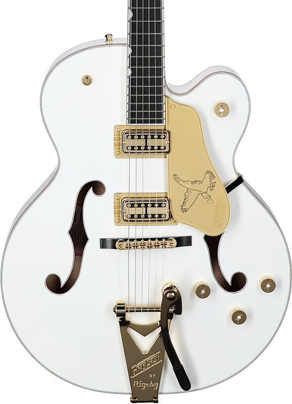 Gretsch Pro Series Falcon Electric Guitar (with Case), White, Body Straight Front