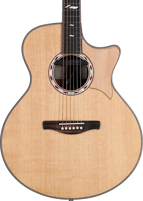 Ibanez Marcin Petrzalek Acoustic-Electric Guitar (with Gig Bag), Natural, Body Straight Front