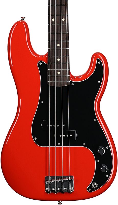 Fender Player II Precision Electric Bass, with Rosewood Fingerboard, Coral Red, Body Straight Front