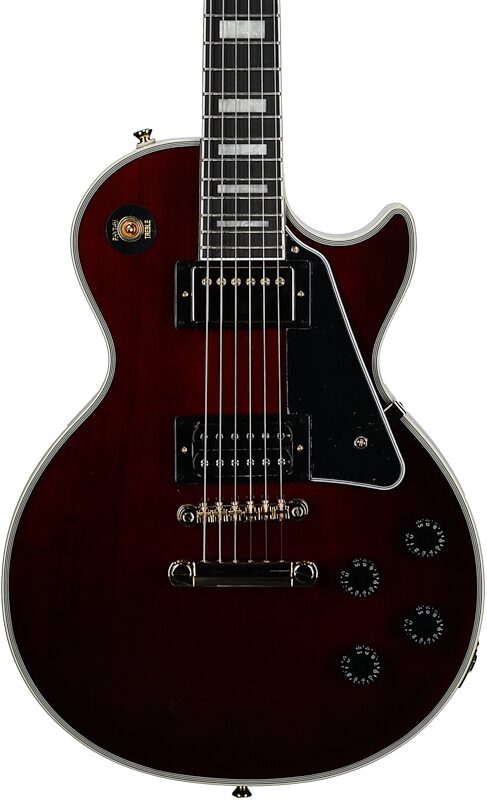 Epiphone Jerry Cantrell Wino Les Paul Custom Electric Guitar (with Case), Wine Red, Body Straight Front