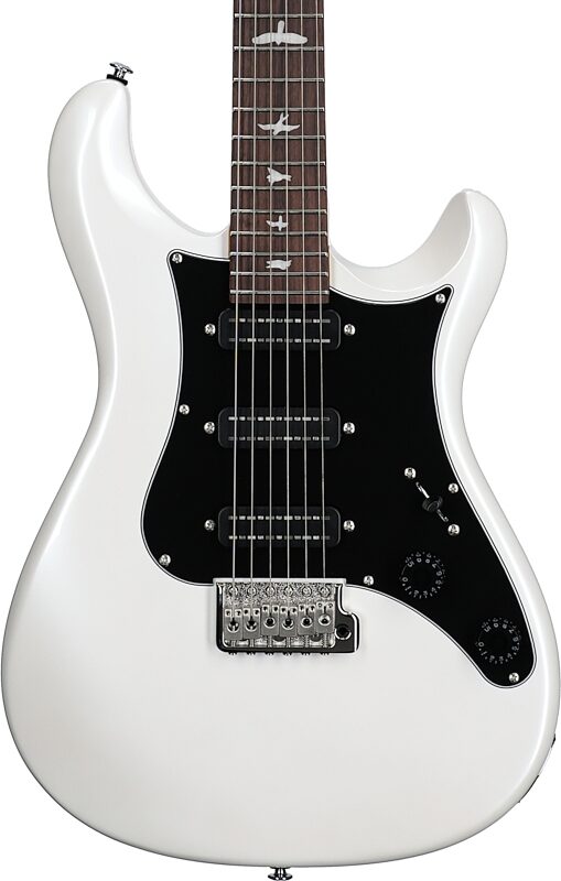 PRS Paul Reed Smith SE NF3 Electric Guitar, Rosewood Fingerboard (with Gig Bag), Pearl White, Body Straight Front