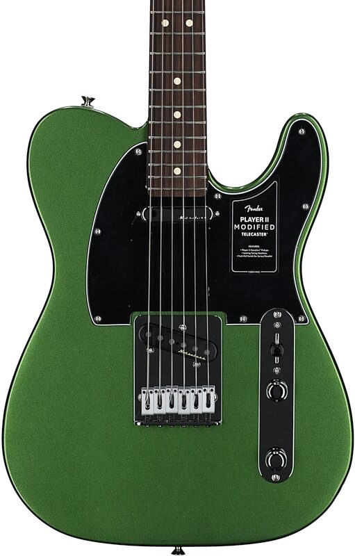 Fender Player II Modified Telecaster Electric Guitar, Rosewood Fingerboard (with Gig Bag), Harvest Green, Body Straight Front