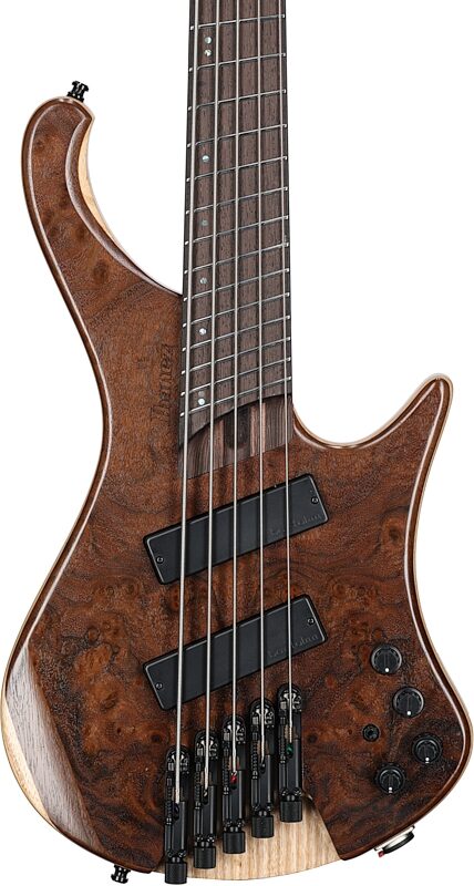 Ibanez EHB1265MS Ergo Bass, 5-String (with Gig Bag), Natural Mocha Lo Gloss, Body Straight Front