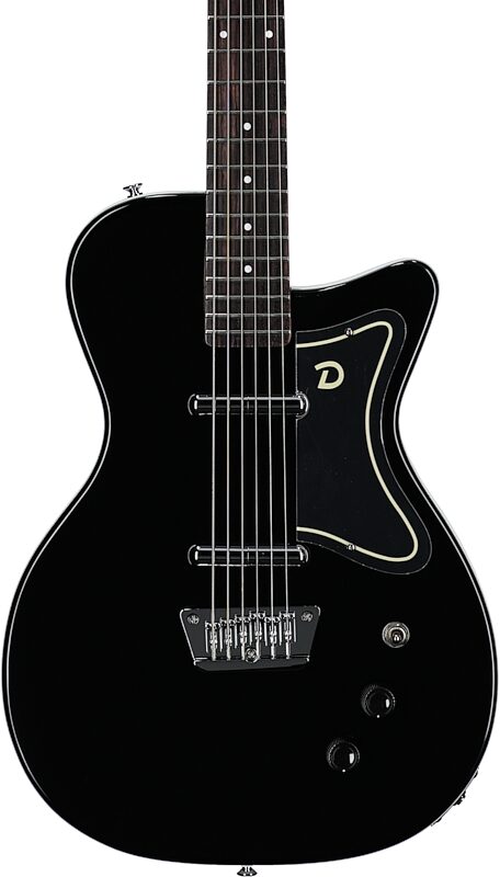 Danelectro '56 Baritone Electric Guitar, Black, Body Straight Front