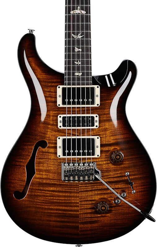 PRS Paul Reed Smith Special Semi-Hollowbody Electric Guitar (with Case), Black Gold Burst, Body Straight Front