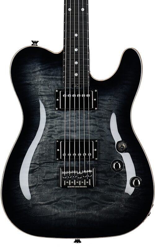 Schecter Japan PT Classic Electric Guitar (with Case), Transparent Fade Burst, Blemished, Body Straight Front