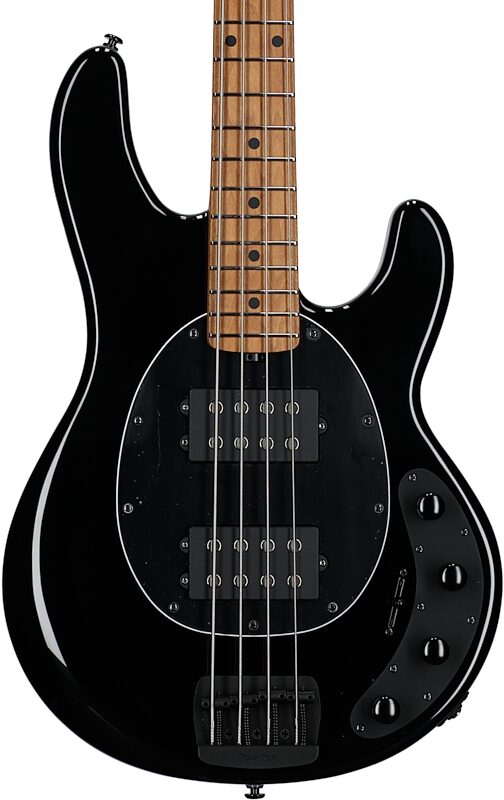 Ernie Ball Music Man StingRay Special HH Electric Bass (with Case), Black, Body Straight Front