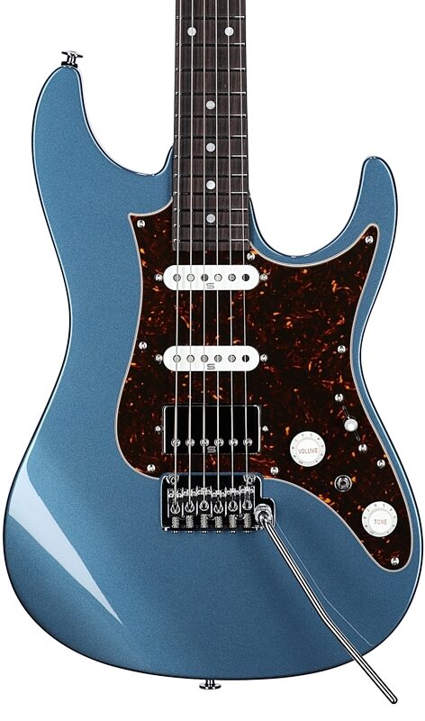 Ibanez AZ2204N Prestige Electric Guitar (with Case), Prussian Blue Metal, Body Straight Front