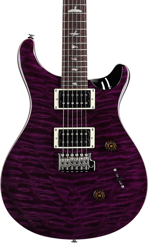 PRS Paul Reed Smith SE Custom 24 Quilt Top Electric Guitar (with Gig Bag), Amethyst, Body Straight Front