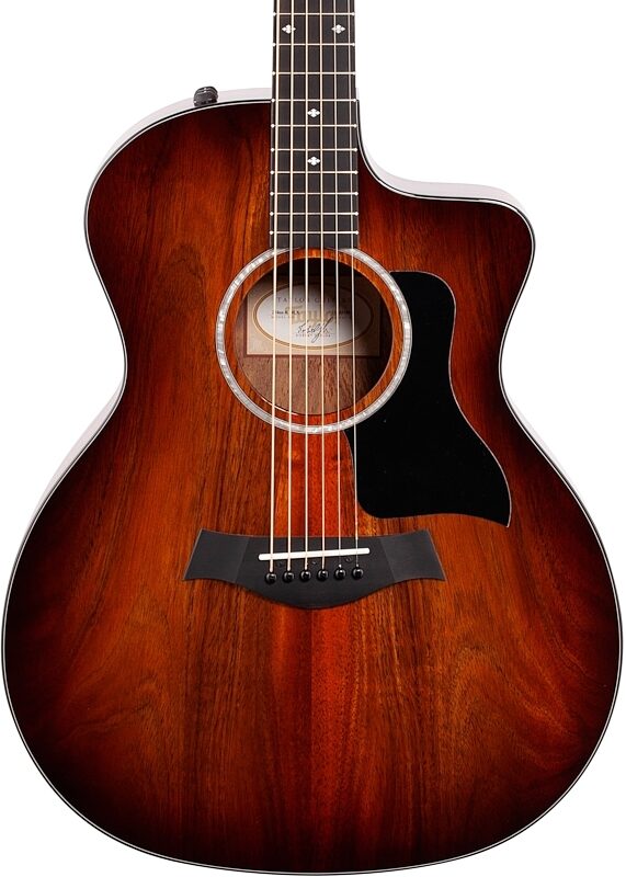 Taylor 224ce-K Koa Deluxe Grand Auditorium Acoustic-Electric Guitar (with Case), Shaded Edge Burst, Body Straight Front