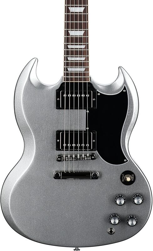 Gibson SG Standard '61 Custom Color Electric Guitar (with Case), Silver Metallic, Scratch and Dent, Body Straight Front