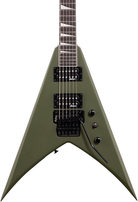 Jackson JS Series King V JS32 Electric Guitar, Amaranth Fingerboard, Matte Army Drab, Body Straight Front
