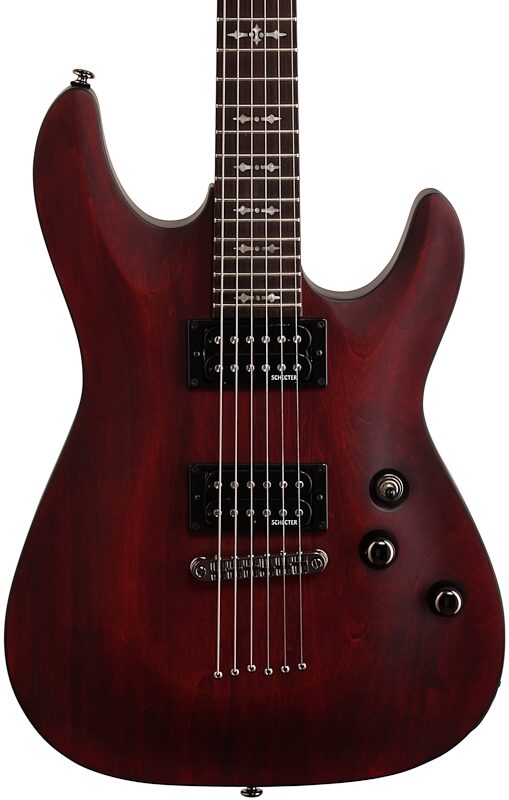 Schecter Omen 6 Electric Guitar, Walnut Stain, Body Straight Front