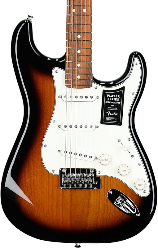 Fender Player Stratocaster Electric Guitar (Pau Ferro Fingerboard), 70th Anniversary 2-Color Sunburst, Body Straight Front