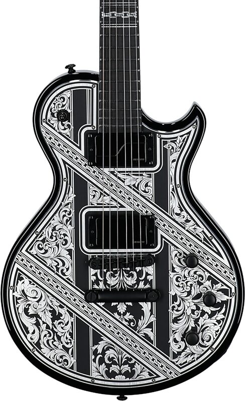 Schecter Solo II Przym Palladium Electric Guitar, Gloss Black, Body Straight Front