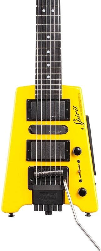 Steinberger Spirit GT Pro Deluxe Electric Guitar (with Bag), Hot Rod Yellow, Body Straight Front