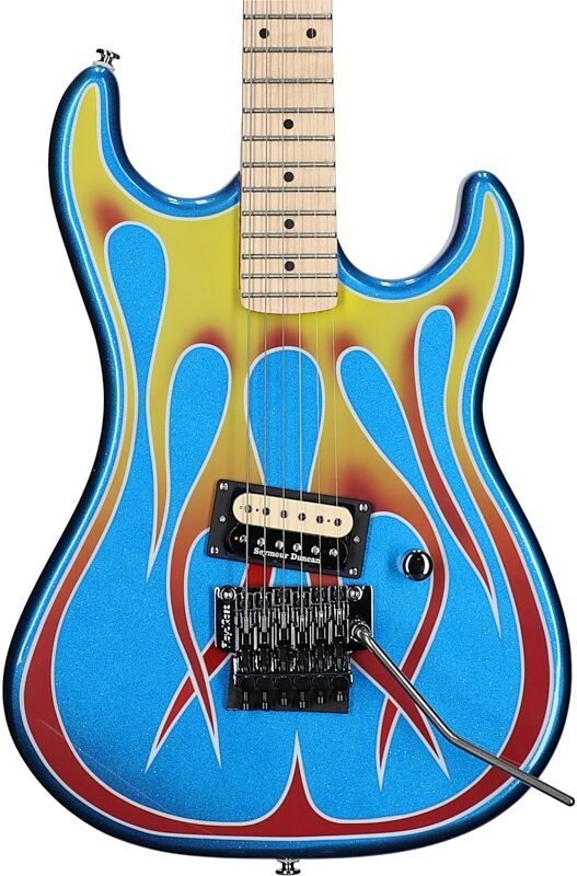 Kramer Baretta Custom Graphics Series Electric Guitar (with Soft Case), Hot Rod, Body Straight Front