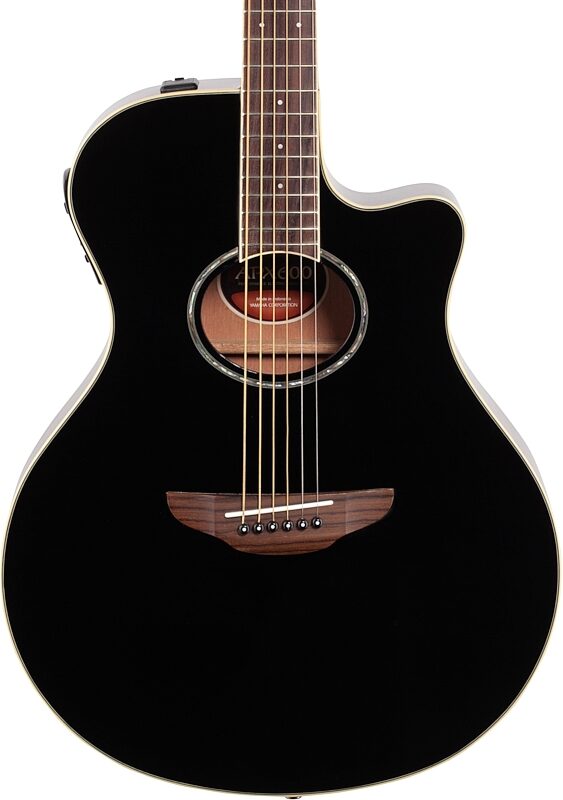 Yamaha APX-600 Acoustic-Electric Guitar, Black, Body Straight Front