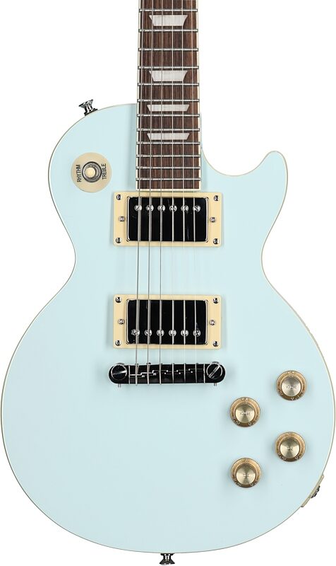 Epiphone Power Player Les Paul Electric Guitar (with Gig Bag), Ice Blue, Body Straight Front