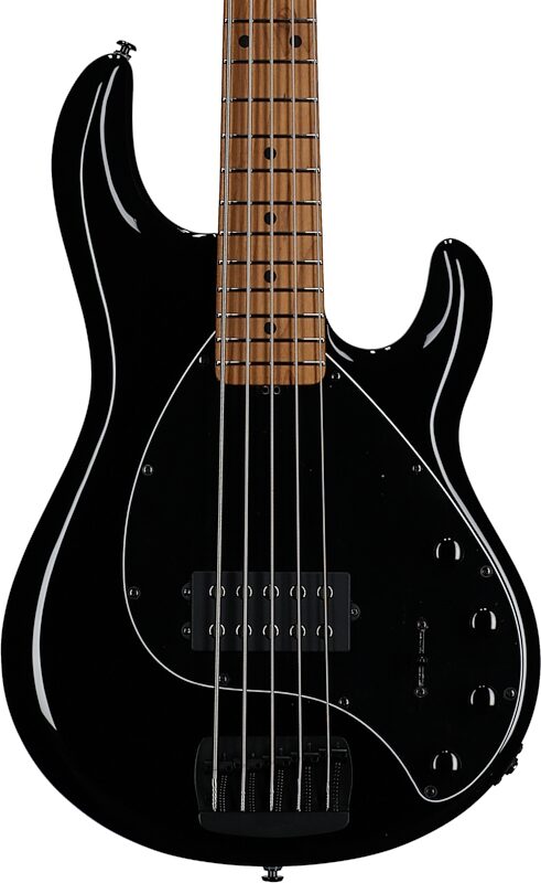 Ernie Ball Music Man StingRay 5 Special Electric Bass, 5-String (with Case), Black, Body Straight Front