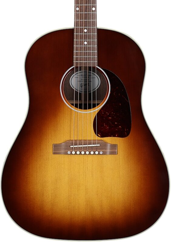 Gibson J-45 Studio Walnut Acoustic-Electric Guitar (with Case), Satin Walnut Burst, Body Straight Front