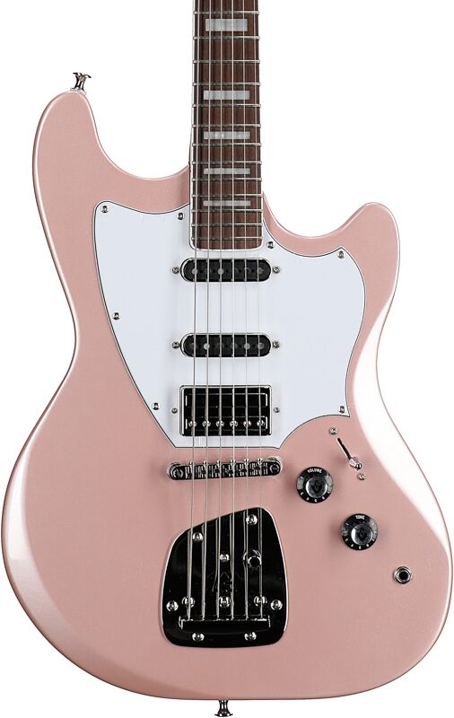 Guild Surfliner Deluxe Electric Guitar, Rose Quartz Metallic, Blemished, Body Straight Front