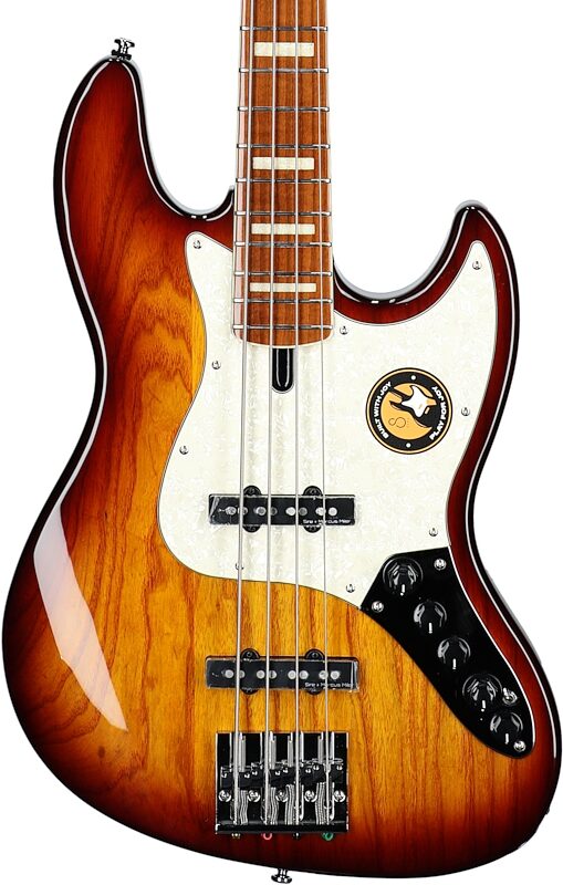 Sire Marcus Miller V8 Electric Bass (with Gig Bag), Tobacco Sunburst, Body Straight Front