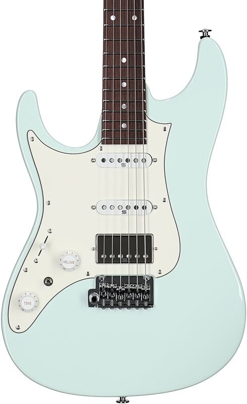 Ibanez AZ2204NWL Prestige Electric Guitar (with Case), Left-Handed, Mint Green, Body Straight Front