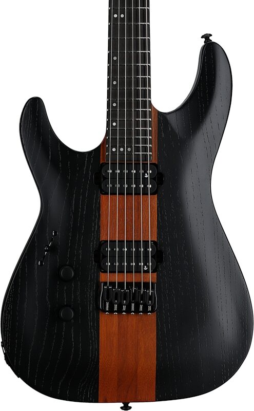 Schecter Rob Scallon C-1 Electric Guitar, Left-Handed, Satin Dark Roast, Body Straight Front