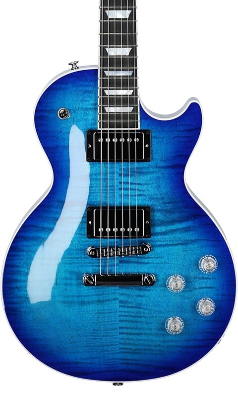 Gibson Les Paul Modern Figured AAA Electric Guitar (with Case), Cobalt Burst, Open Box (Very Good), Body Straight Front