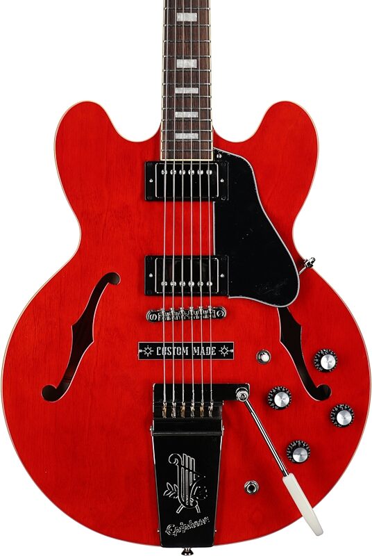 Epiphone Joe Bonamassa 1962 ES-335 Limited Edition Electric Guitar (with Case), 60s Cherry, Body Straight Front