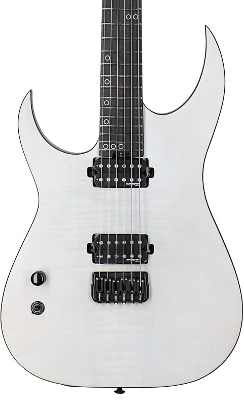 Schecter KM-6 MK-III Keith Merrow Legacy Electric Guitar, Left-Handed, Tri-White Satin, Body Straight Front