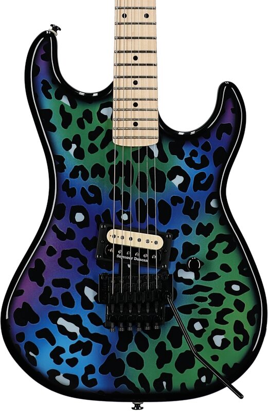 Kramer Baretta Custom Graphics Series Electric Guitar (with Soft Case), Feral Cat, Body Straight Front