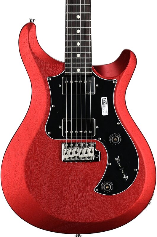 PRS Paul Reed Smith S2 Standard 24 Satin Pattern Thin Electric Guitar (with Gig Bag), Satin Red Apple Metallic, Body Straight Front