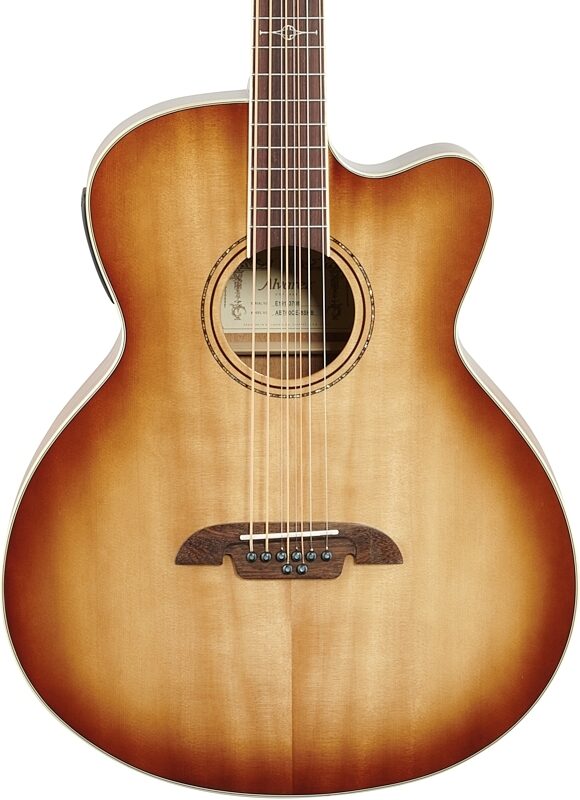 Alvarez Artist Series Baritone Acoustic-Electric Guitar, 8-String, Shaded Burst, Blemished, Body Straight Front