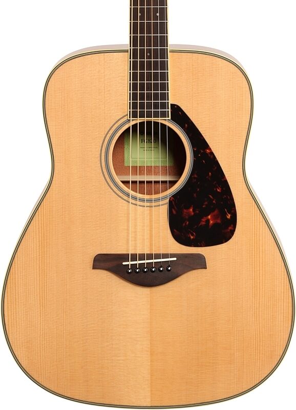 Yamaha FG820 Folk Acoustic Guitar, Natural, Body Straight Front