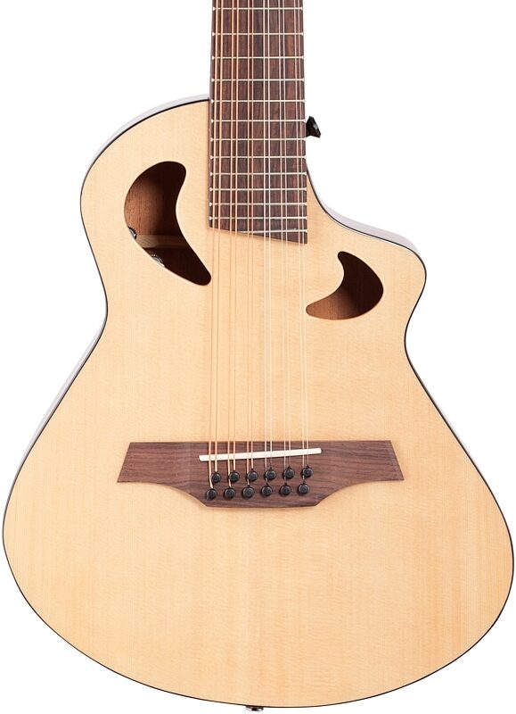 Veillette Avante Gryphon High-Tuned 12-String Acoustic Guitar, Natural, Body Straight Front