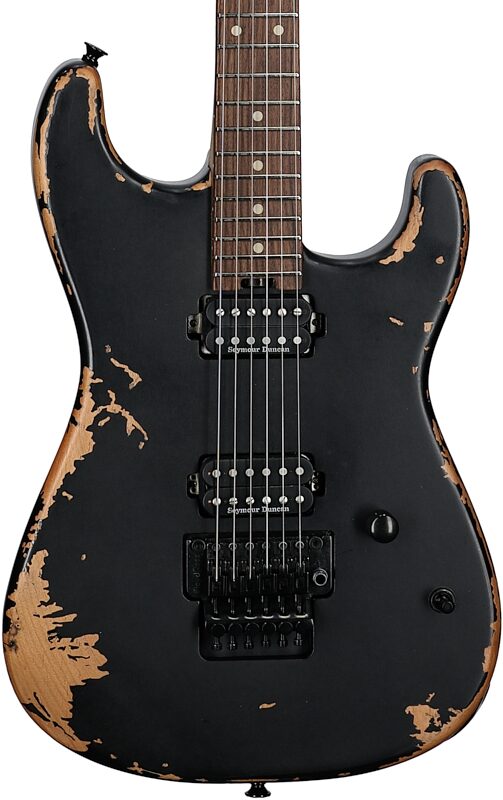 Charvel Pro-Mod San Dimas ST1 HH Electric Guitar (with Gig Bag), Weathered Black, Body Straight Front