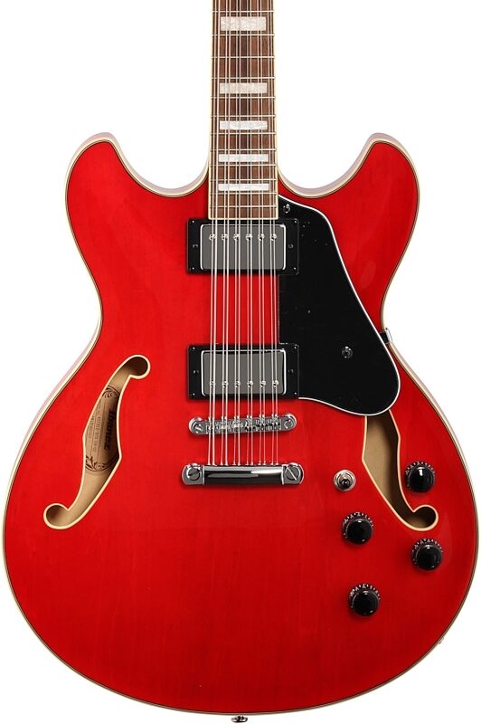 Ibanez Artcore AS7312 Electric Guitar, 12-String, Transparent Cherry Red, Body Straight Front