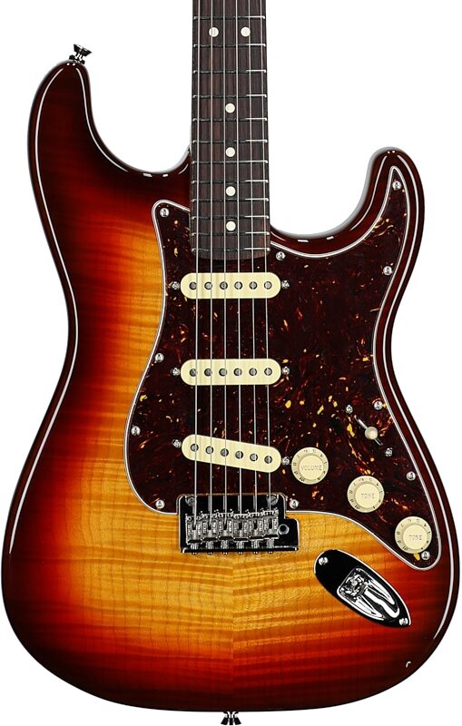 Fender 70th Anniversary American Pro II Stratocaster Electric Guitar, Rosewood Fingerboard (with Case), Comet, Body Straight Front